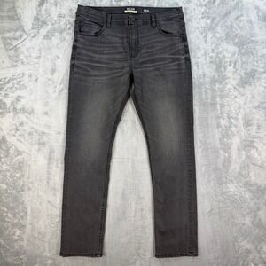 Reclaim Regular Straight Leg Jeans Mens Size 38x34 Charcoal Gray Stretch Denim